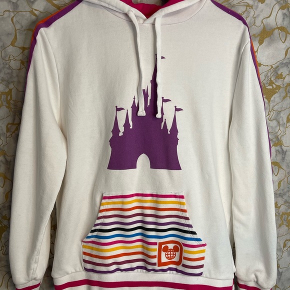 Disney Women's Hoodie and Sweatpants Walt Disney World Retro Stripe Two Piece - Picture 3 of 11